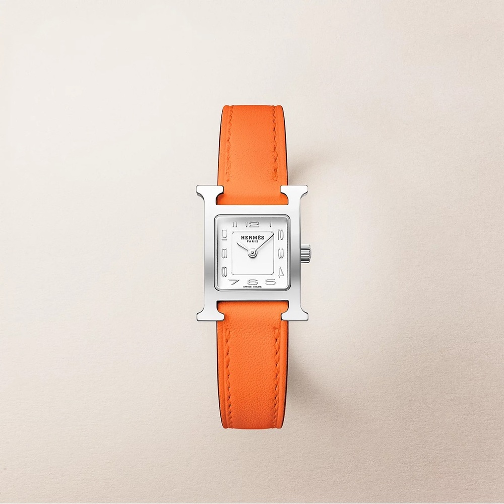 Hermès Orange Leather Watch